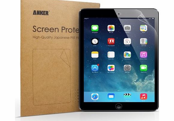Anker Screen Protector for Apple iPad Air / iPad Air 2 [2-Pack] - Xtreme Scratch Defender Crystal-Clear High-Response Premium with Lifetime Warranty